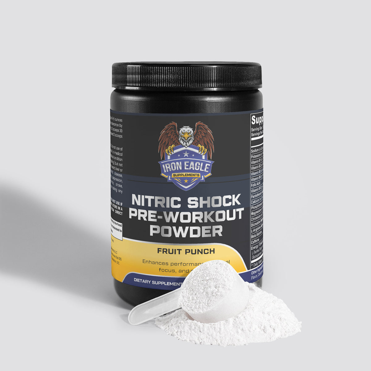 Shock Line Powder Nitric Shock Pre-Workout Powder (Fruit Punch) – Iron Eagle Supplements