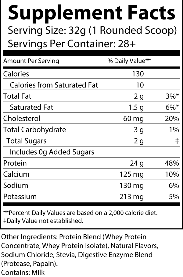 2LB Natural Whey Protein (Salted Caramel)