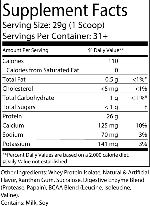 2LB Whey Protein Isolate (Vanilla Milkshake)