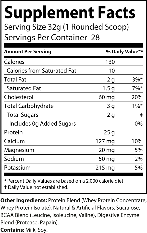 2LB Premium Whey Protein (Vanilla Milkshake)