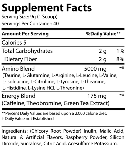 Energized Aminos Blend (EAA) (Raspberry Iced Tea)